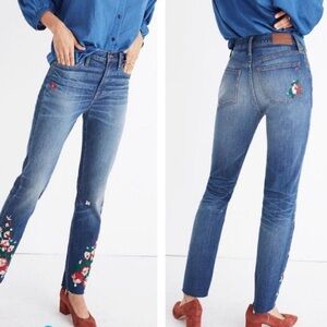 MADEWELL Slim Boy Jean Embroidered Floral Edition